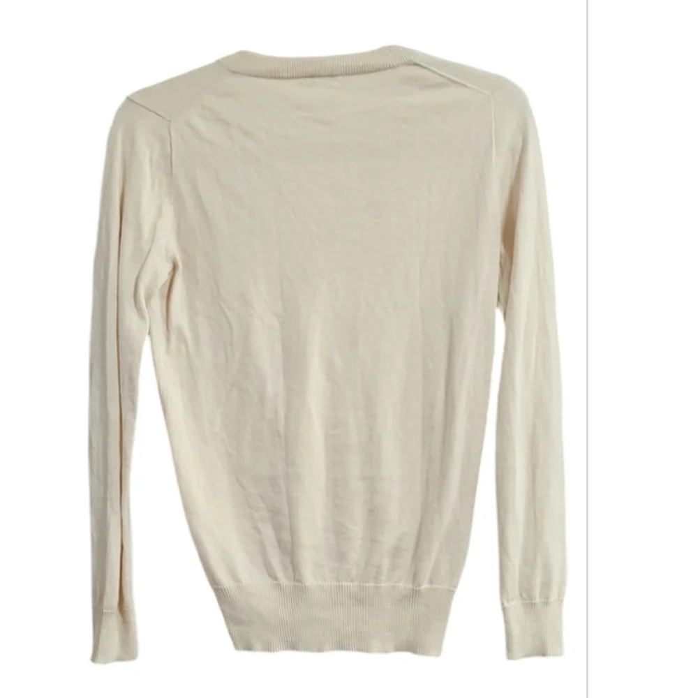 J. Crew Cream V-Neck Sweater